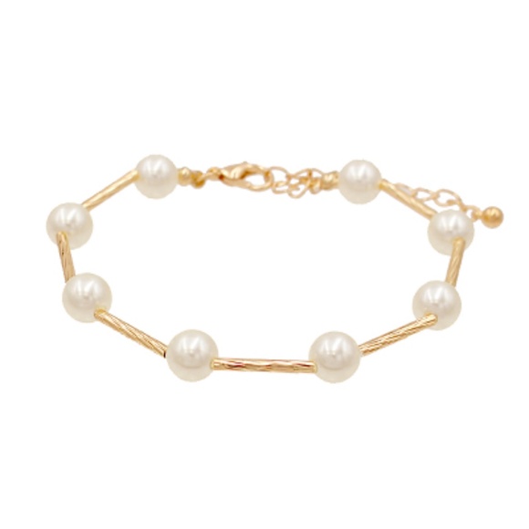 6mm Pearl Bar Bracelet - Picture 1 of 1